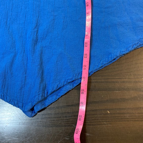 Oh My Gauze 3 Women's Top Size 16 XXL Royal‎ Blue Cotton Cruise Beachy Vacation - Picture 8 of 11